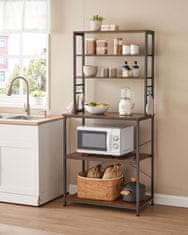 Songmics Kuhinjska polica 40x80x167 cm smeđa