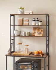 Songmics Kuhinjska polica 40x80x167 cm smeđa