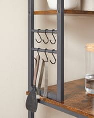 Songmics Kuhinjska polica 40x80x167 cm smeđa