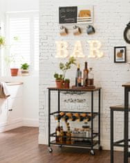 Songmics Kuhinjski kolica 60x40x82 cm smeđa