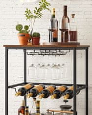 Songmics Kuhinjski kolica 60x40x82 cm smeđa