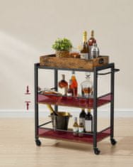 Songmics Kuhinjski kolica 72x40x86 cm smeđa