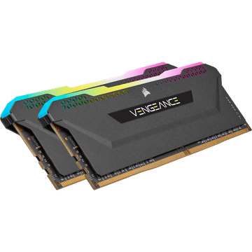 Corsair Vengeance RGB PRO SL memorija, DDR4, 16GB (2x8GB), 3200MHz, CL16, XMP 2.0 (AMD/Intel), UDIMM, crna (CMH16GX4M2E3200C16)