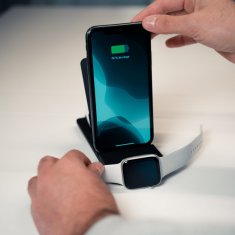 Ksix bežični punjač 3u1 15 W, brzo punjenje, Za Qi pametne telefone i Apple sat