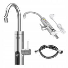 Teesa Električni bojler za kuhinju s LCD zaslonom od nehrđajućeg čelika, 3000 W, s rotirajućim izljevom