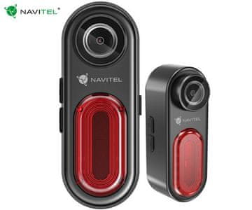 Navitel Flow BL800 biciklistička kamera sa svjetlom, 4K Ultra HD, WiFi, mikrofon, crna