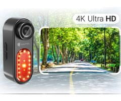 Navitel Flow BL800 biciklistička kamera sa svjetlom, 4K Ultra HD, WiFi, mikrofon, crna