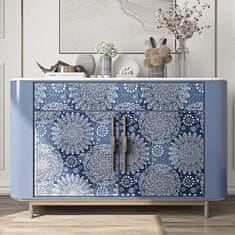 Nikcorp Samoljepljiva tapeta mandala, tamnoplava, 44,5 cm x 7 m, vodootporna vinilna folija za uređenje zidova i namještaja