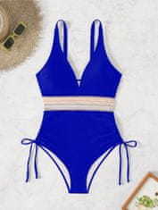 Nikcorp Jednodijelni kupaći kostim ženski Push-up efekt mršavljenja za oblikovanje trbuha kraljevski plavi s podesivim naramenicama XXL