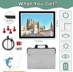 Nikcorp Svjetleća ploča za crtanje A4 LED, punjiva baterija, 5 razina svjetline, za dijamantni vez, skiciranje, USB, prijenosna konstrukcija