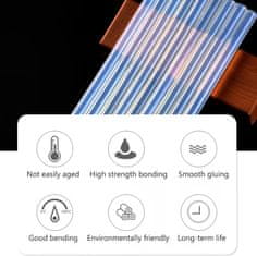 Nikcorp Patrone za vruće ljepilo 7 mm, 30 komada, prozirne, štapići za pištolj duljine 14 cm, za DIY projekte i popravke, SGS certifikat kvalitete