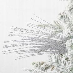 Nikcorp Božićne grančice srebrne, umjetne dekorativne grane sa šljokicama, duljina 67 cm, set od 20 komada, za vijence, drvca i blagdanske aranžmane