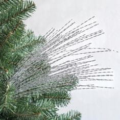Nikcorp Božićne grančice srebrne, umjetne dekorativne grane sa šljokicama, duljina 67 cm, set od 20 komada, za vijence, drvca i blagdanske aranžmane