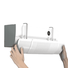 Nikcorp Deflektor za klima uređaj podesivi štitnik univerzalni 58-94,5 cm, bijeli teleskopski usmjerivač zraka, jednostavna montaža bez bušenja