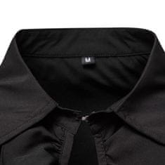 Nikcorp Muška srednjovjekovna piratska renesansna košulja, crna, veličina M, cosplay kostim s vezicom na ovratniku, udoban retro stil za maskenbal