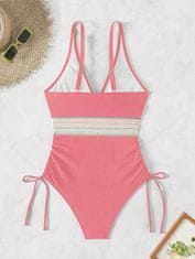 Nikcorp Jednodijelni kupaći kostim ženski za mršavljenje, push-up, podesive naramenice, oblikovanje figure, svijetloružičasta, veličina M