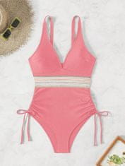 Nikcorp Jednodijelni kupaći kostim ženski za mršavljenje, push-up, podesive naramenice, oblikovanje figure, svijetloružičasta, veličina M