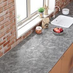 Nikcorp Samoljepljiva folija za namještaj i zidove, siva boja s izgledom betona, vodootporna PVC dekorativna folija, 40 cm x 12 m