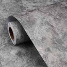 Nikcorp Samoljepljiva folija za namještaj i zidove, siva boja s izgledom betona, vodootporna PVC dekorativna folija, 40 cm x 12 m