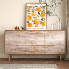 Nikcorp Samoljepljiva vinilna tapeta efekt drva smeđe-siva, vodootporna folija za renovaciju namještaja i kuhinje, 40x300 cm