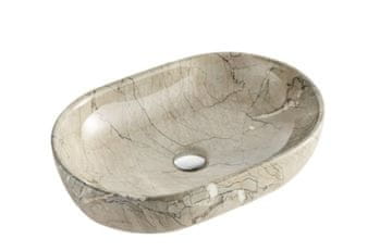 S6 Steklarstvo Šest UMIVAONIK mramor bež S6BR1, 59 × 42 × 14 cm