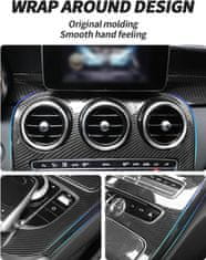 Nikcorp Maska središnje konzole za Mercedes-Benz W205 C-klasa i GLC X253 (2015-2018), dizajn karbonskih vlakana, ABS plastika