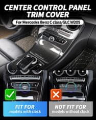 Nikcorp Maska središnje konzole za Mercedes-Benz W205 C-klasa i GLC X253 (2015-2018), dizajn karbonskih vlakana, ABS plastika