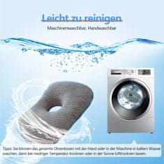 Nikcorp Ortopedski jastuk s rupom za uho od pamuka za spavanje na boku, ublažavanje bolova i dekubitusa, podesiv i periv, bijeli