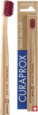 Nikcorp Četkica za zube Curaprox CS Wood, ultra mekana, 4440 vlakana, biorazgradiva drvena drška od bukve, crvena (Bordeaux Red)
