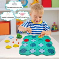 Nikcorp Logička igra Dinosaur Labirint, edukativni set za slaganje ceste s autićem, 118 izazova za razvoj motorike, 4+ god.