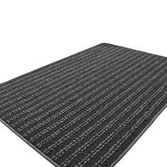 Nikcorp Otirač za cipele 60x90 cm, protuklizni ulazni tepih za prljavštinu i vlagu, niski profil, polipropilen, antracit crni