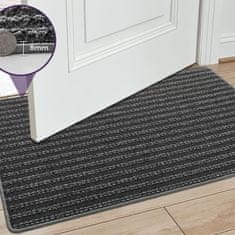 Nikcorp Otirač za cipele 60x90 cm, protuklizni ulazni tepih za prljavštinu i vlagu, niski profil, polipropilen, antracit crni