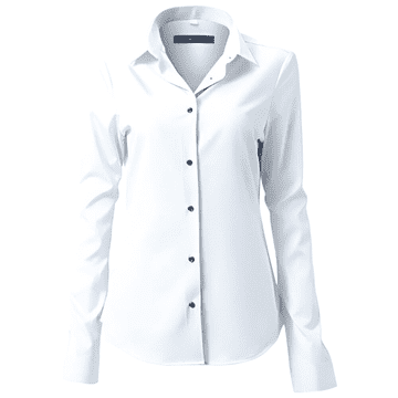 Nikcorp Ženska košulja dugih rukava, klasična bijela, elegantna formalna bluza za poslovne prilike, strukirani kroj, veličina XS