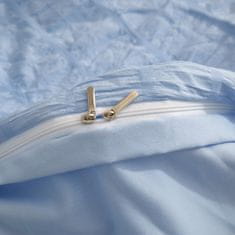 Nikcorp Posteljina 200x200 cm Seersucker svjetloplava, dvostrana navlaka od mikrovlakana s patentnim zatvaračem, 3-dijelni set