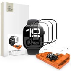 Tech-protect Easy Set Flex 3x zaštitno staklo na Apple Watch 10 / 11 (42 mm), crni