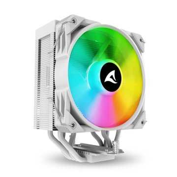 Sharkoon A40 White Air hladnjak za CPU, 120 mm, PWM, 220 W, RGB, bijela (A40 RGB White Air Cooler)