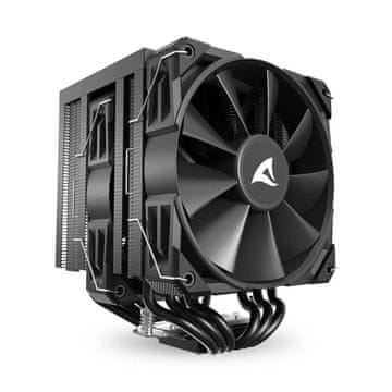 Sharkoon A60 Black Air hladnjak za CPU, 2x120 mm, PWM, 260 W, crni (A60 Black Air Cooler)