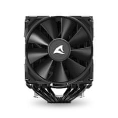 Sharkoon A60 Black Air hladnjak za CPU, 2x120 mm, PWM, 260 W, crni (A60 Black Air Cooler)