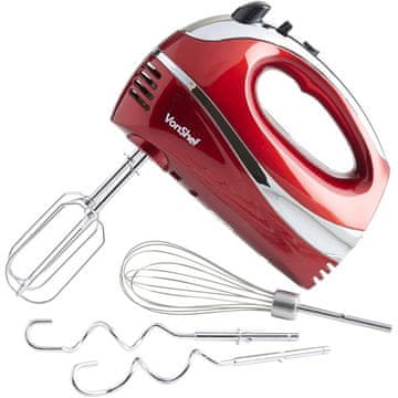 VonShef Profesionalni miješalnik 300W crveni - Amazon najbolji prodavač!