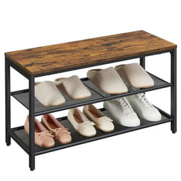 Songmics Klupa za cipele 80x30x445 cm smeđa