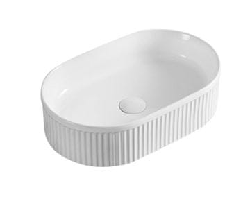 S6 Steklarstvo Šest UMIVAONIK sjajno bijeli S6W2, 49 × 31 × 13 cm