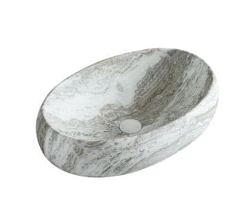 S6 Steklarstvo Šest UMIVAONIK sivi mramor S6SSI1, 60 × 41,5 × 16 cm