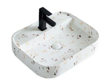 S6 Steklarstvo Šest UMIVAONIK bijeli mramor S6WC1, 55 × 45 × 11 cm