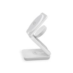 Ksix bežični punjač 3u1 15W, sklopivi, MagSafe & Qi kompatibilan, bijeli