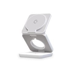 Ksix bežični punjač 3u1 15W, sklopivi, MagSafe & Qi kompatibilan, bijeli