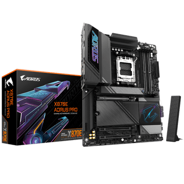 Gigabyte X870E AORUS PRO, DDR5, SATA3, USB4, DP, 2.5GbE, WiFi 7, AM5 ATX