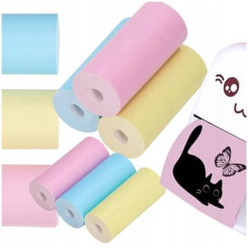 Verkgroup 3x zamjenske role termalnog papira u boji za foto termalni pisač