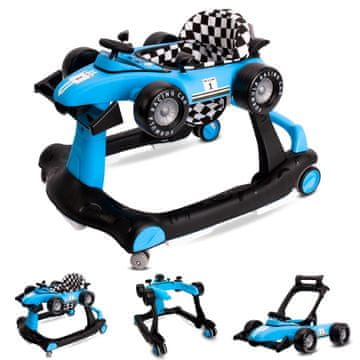 Interaktivni hodalica-guralica trkaći automobil formula 1 3u1 plava