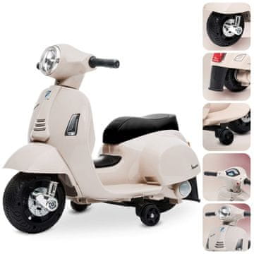 Dječji skutero-akumulator na napuhavanje Vespa ecru