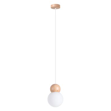 Sollux PEKKA 1 viseća lampa bijela/prirodno drvo
